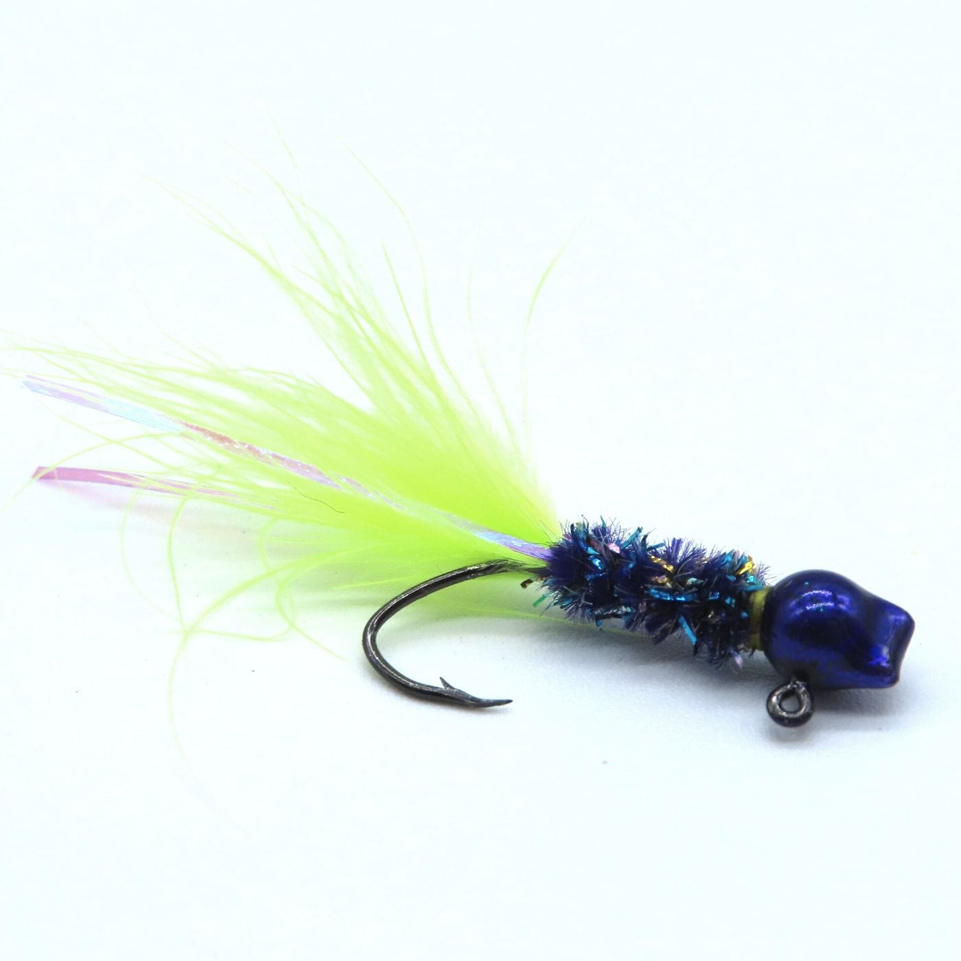 3cnt) 1/8oz Crappie Hair Jigs #4 Nickel Sickle Hooks Grey Ghost 3cnt) 1/8oz Crappie Hair Jigs #4 Nickel Sickle Hooks Grey Ghost